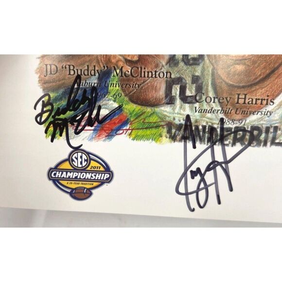 Legends Of SEC Football 2011 Atlanta Print Signed Complete 12 JSA Authentication - Picture 5 of 8